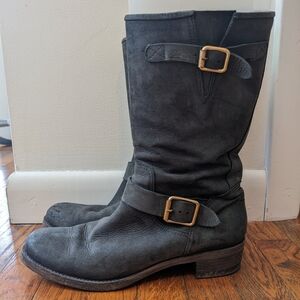 Rupert Sanderson Dark Gray Buckle Boots